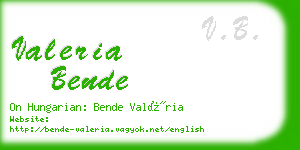 valeria bende business card